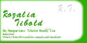 rozalia tibold business card